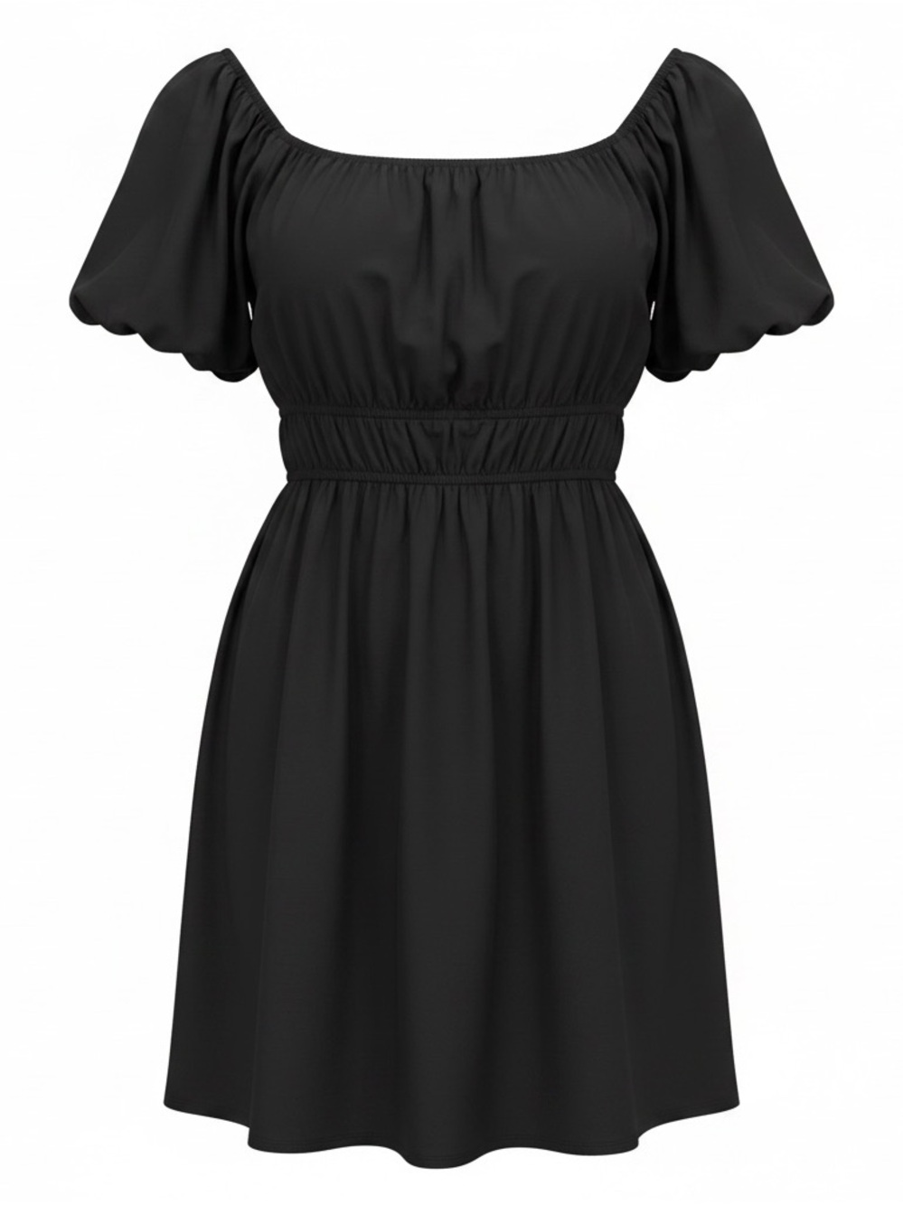 Hollister Black On Or Off Shoulder Channeled Lined Skort Dress Sz XL